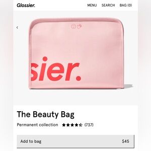 glossier makeup bag
